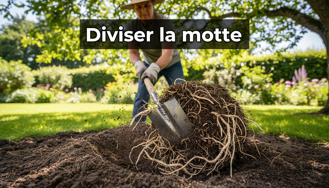 Diviser motte racines agapanthe jardinage
